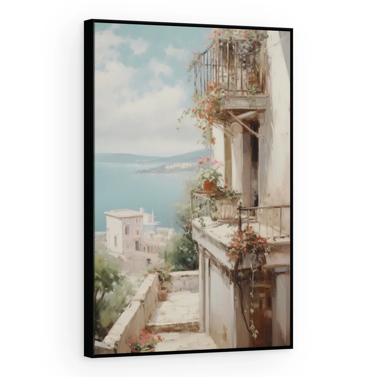 Quadro Decorativo Canvas Varanda Mediterrânea - PA0016