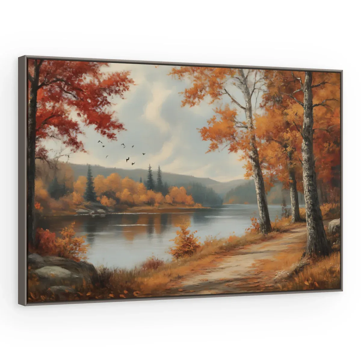 Quadro Decorativo Canvas Lago Dourado - PA0020