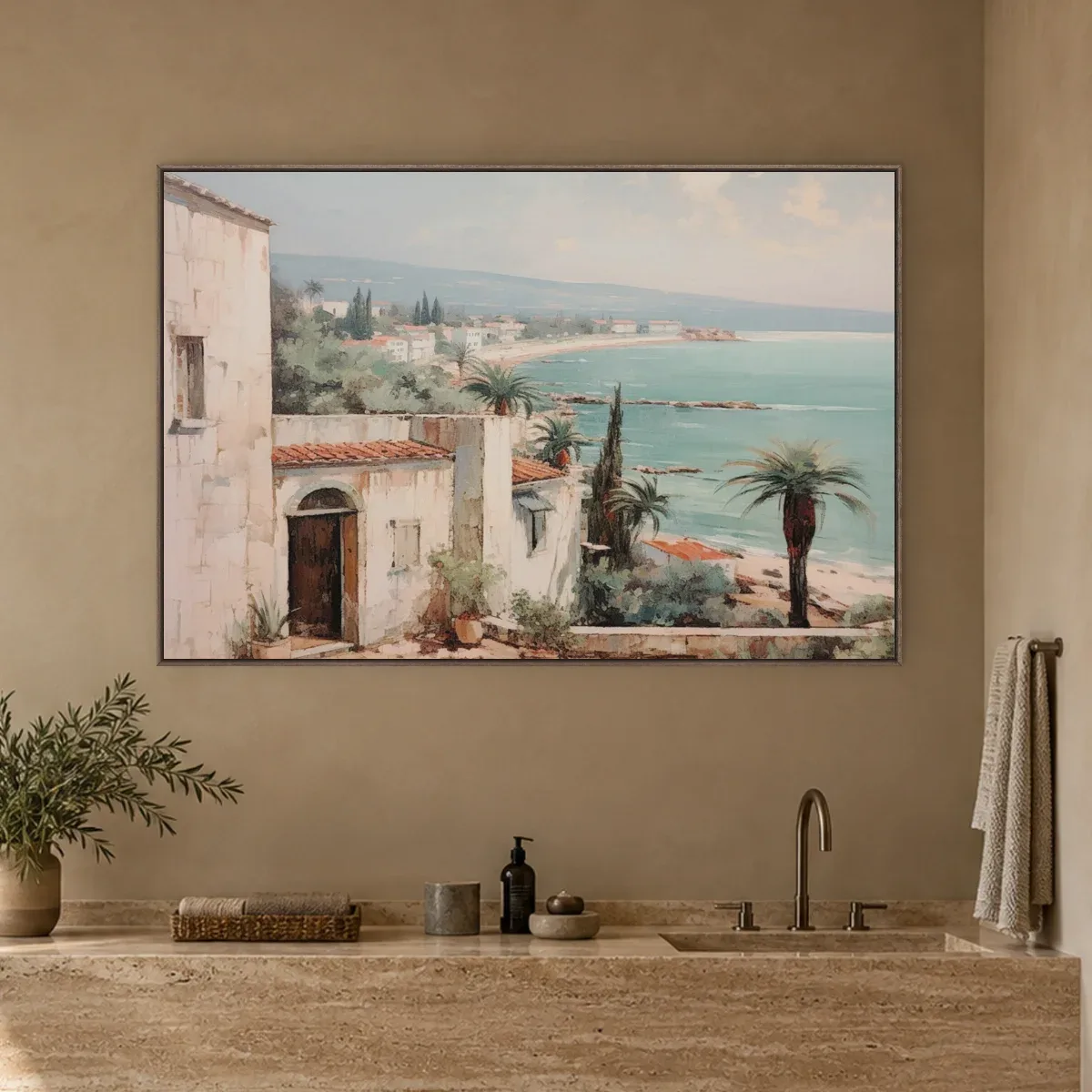 Quadro Decorativo Canvas Litoral Mediterrâneo - PA0022