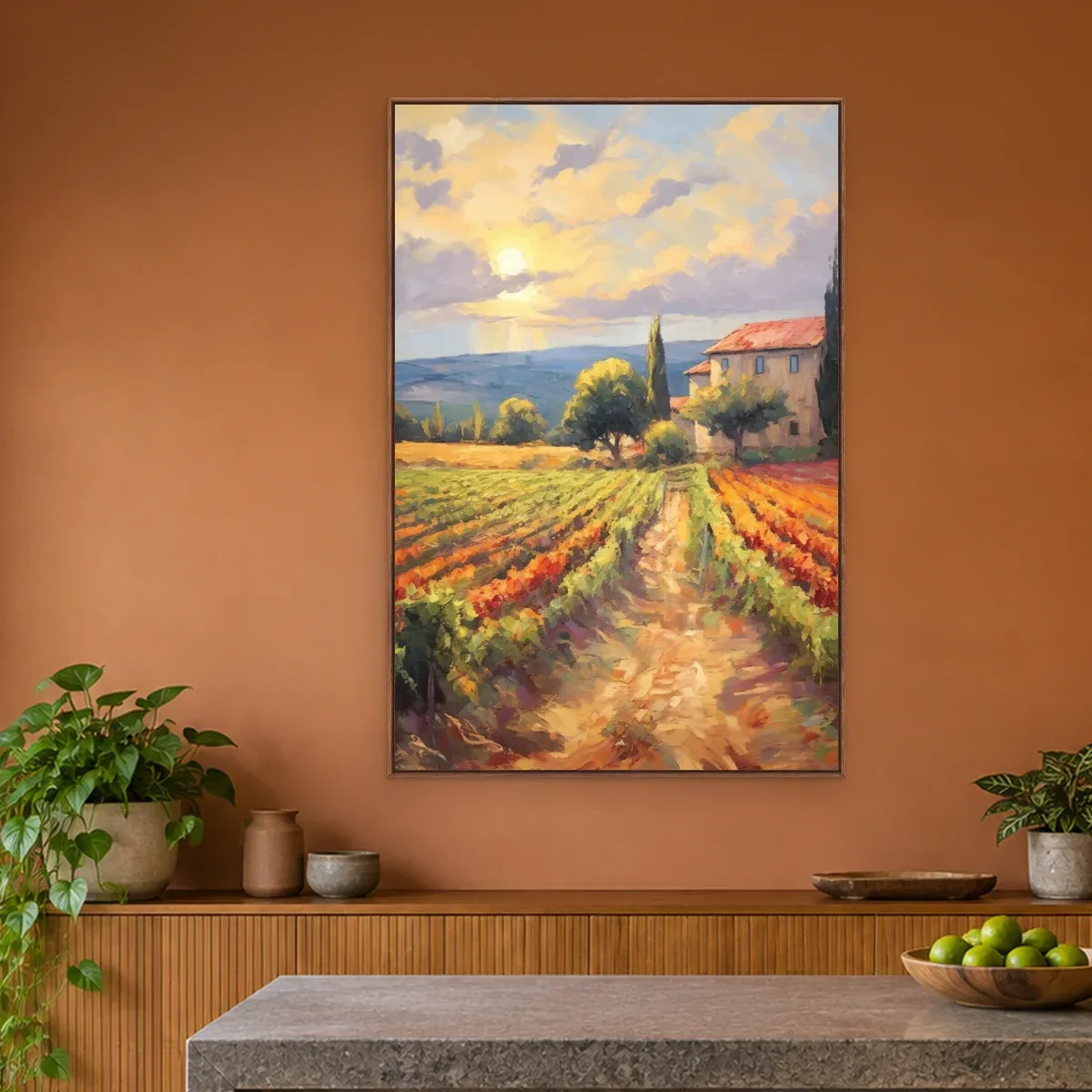 Quadro Decorativo Canvas Vinhedo Toscano - PA0023
