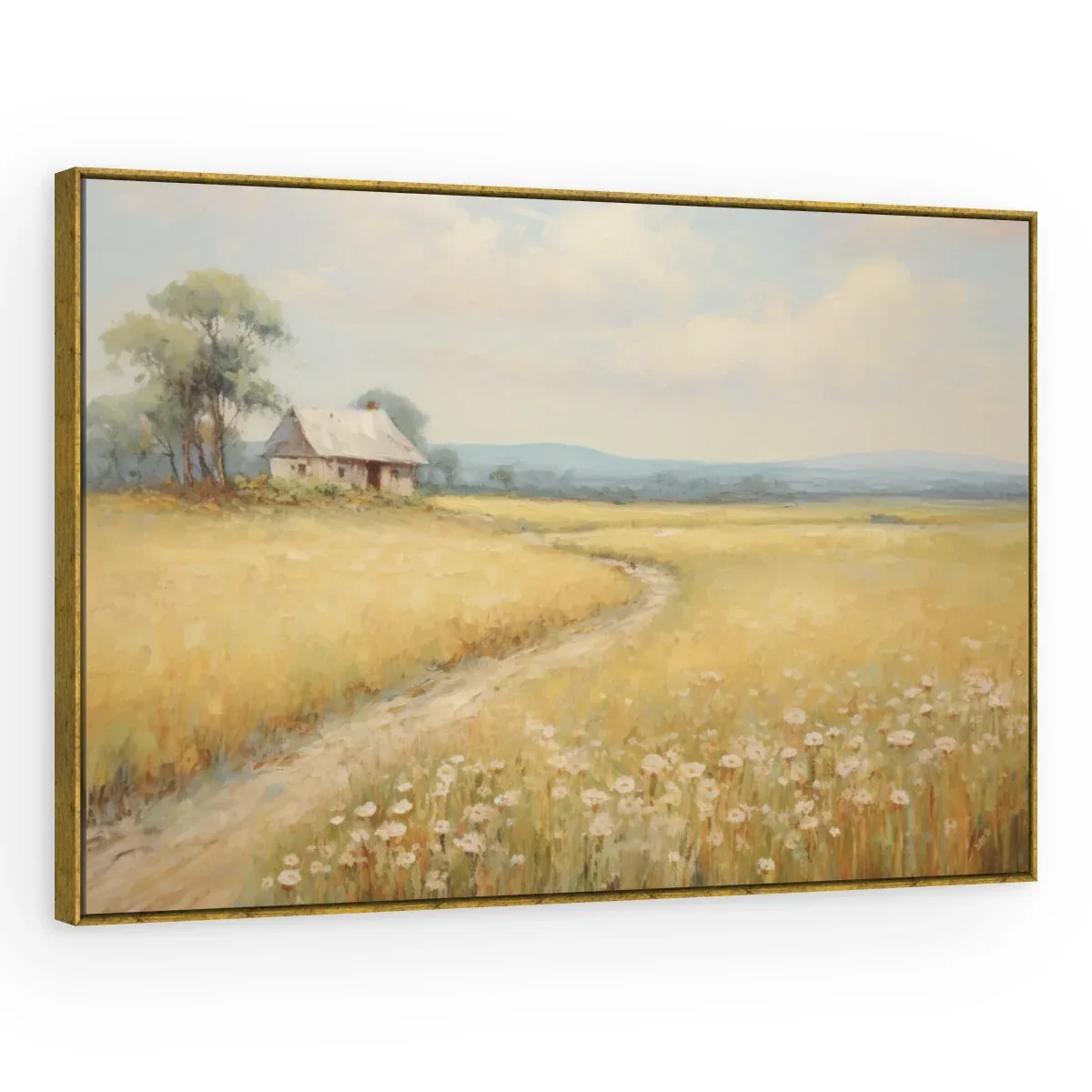 Quadro Decorativo Canvas Campo Dourado - PA0025