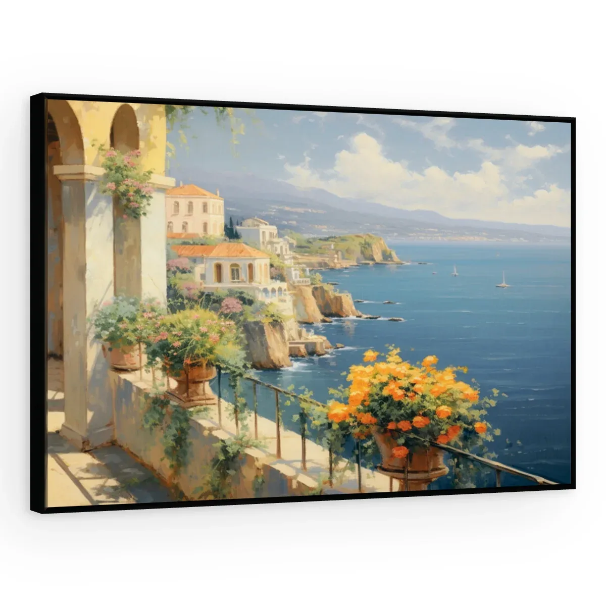 Quadro Decorativo Canvas Terraço Florido - PA0029