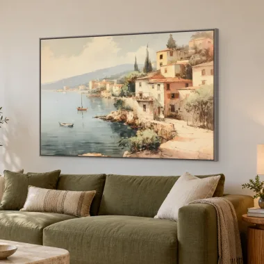 Quadro Decorativo Canvas Vilarejo Costeiro - PA0030