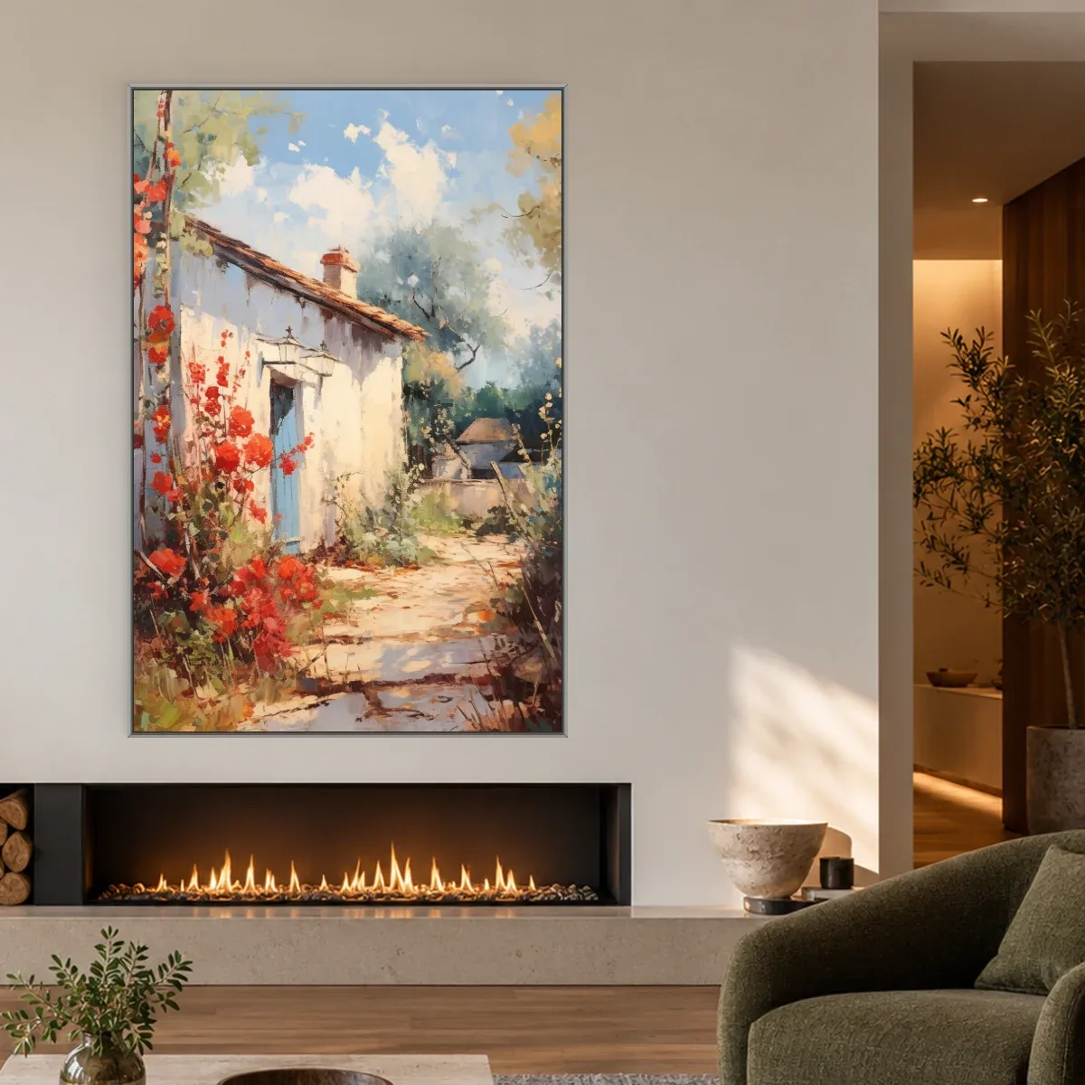 Quadro Decorativo Canvas Porta Azul - PA0034