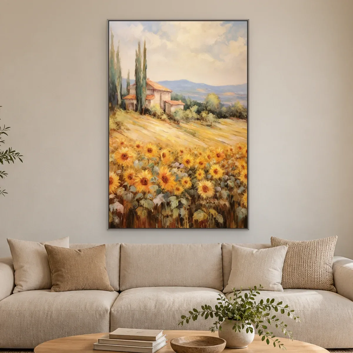 Quadro Decorativo Canvas Girassóis Toscanos - PA0040