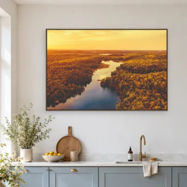 Quadro Decorativo Canvas Rio Dourado - PA0041