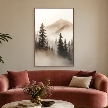 Quadro Decorativo Canvas Floresta Enevoada - PA0042