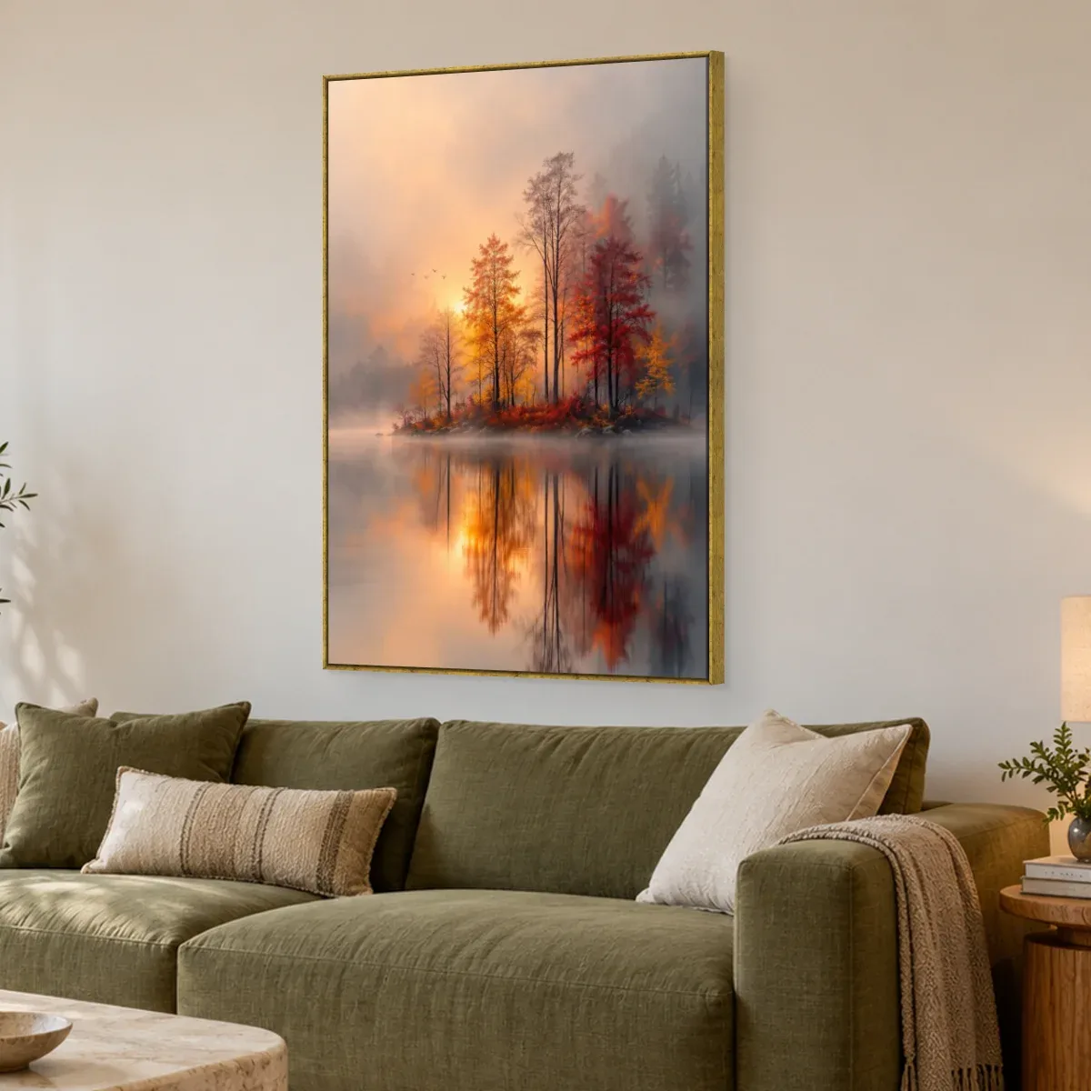 Quadro Decorativo Canvas Espelho Outonal - PA0045