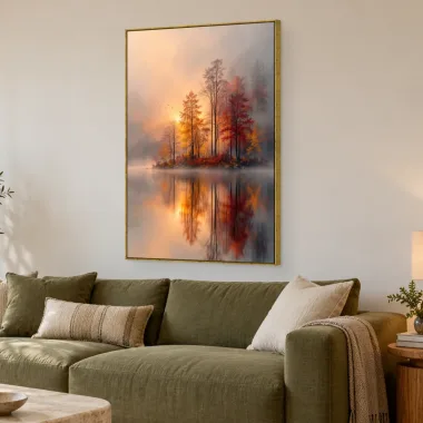 Quadro Decorativo Canvas Espelho Outonal - PA0045
