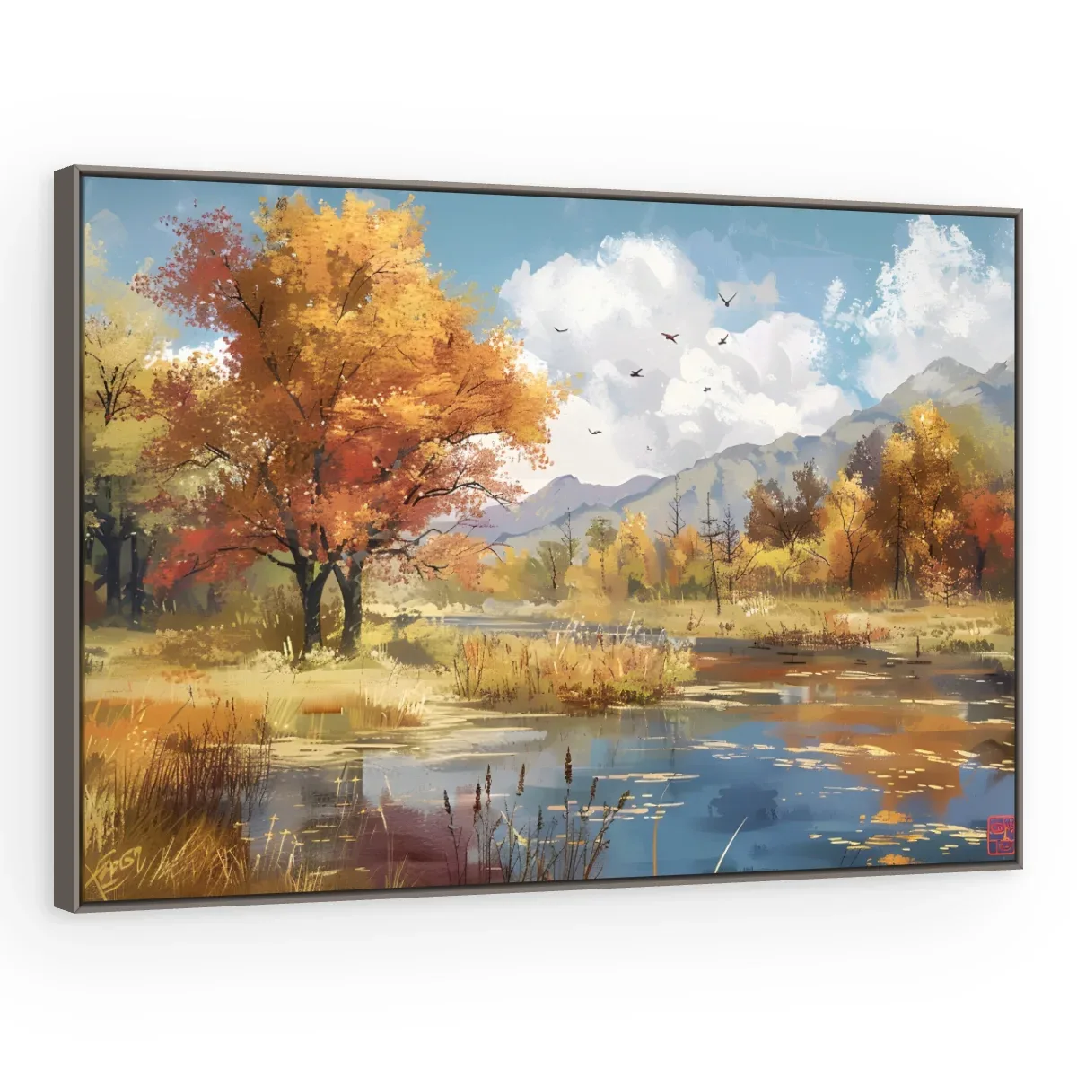 Quadro Decorativo Canvas Outono Vibrante - PA0048