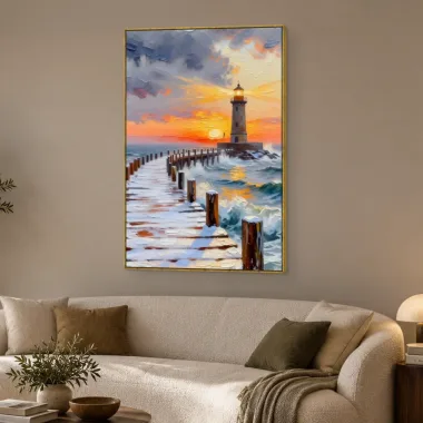 Quadro Decorativo Canvas Farol Crepuscular - PA0052