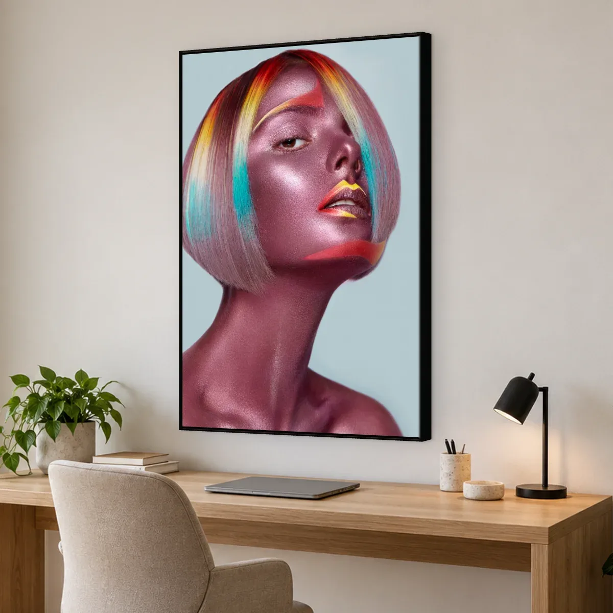 Quadro Decorativo Canvas Musa Lilás - PE0006