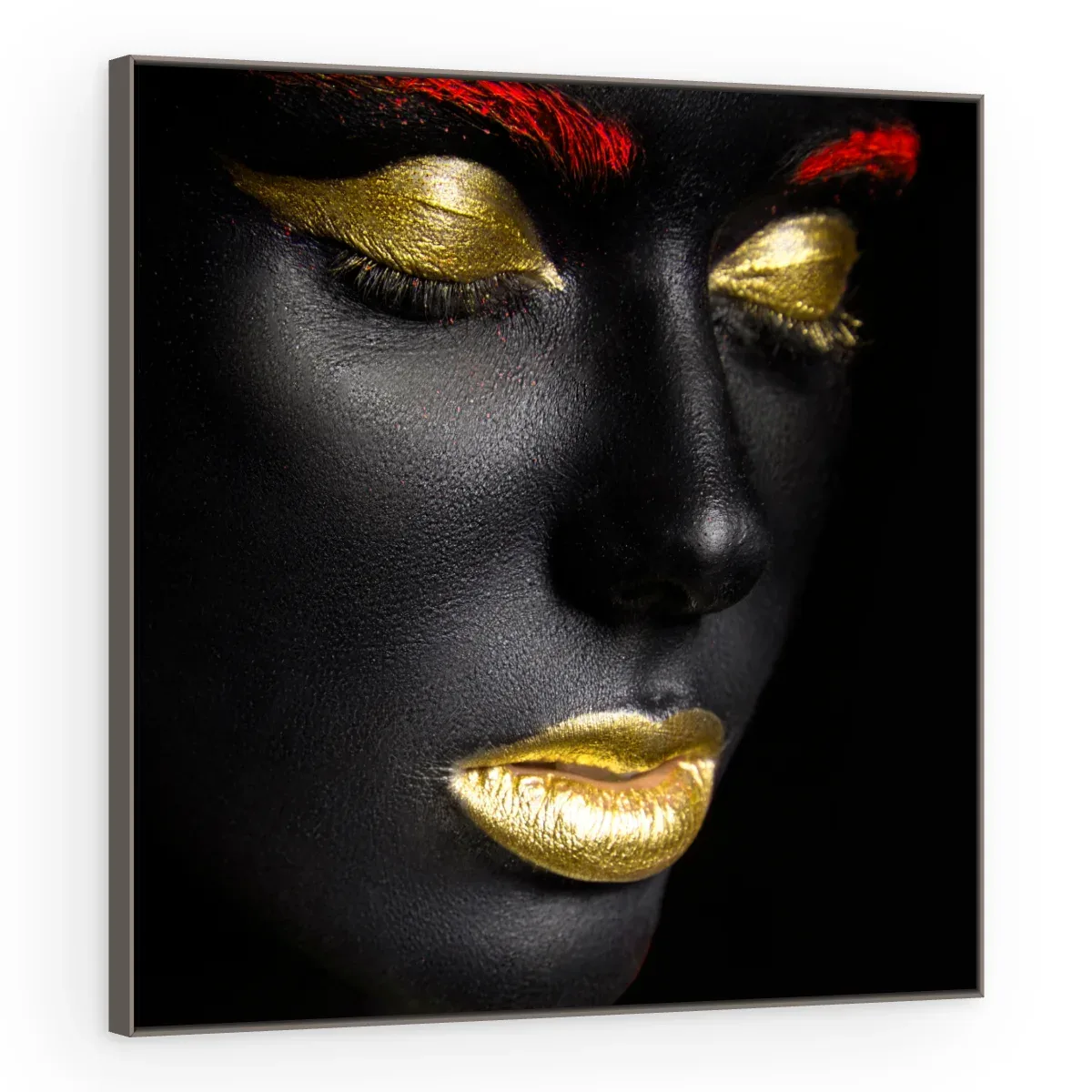 Quadro Decorativo Canvas Olhar Dourado - PE0010