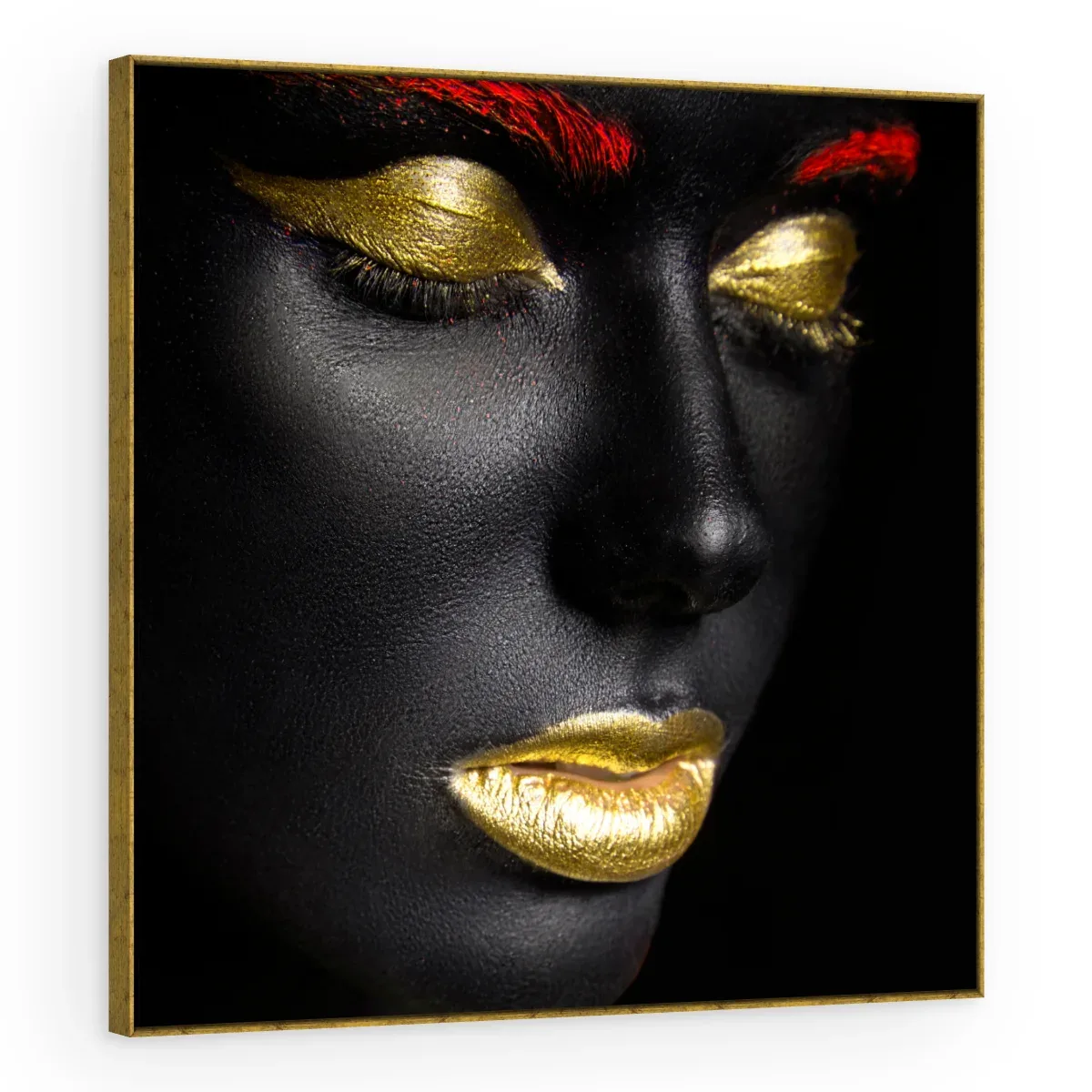 Quadro Decorativo Canvas Olhar Dourado - PE0010