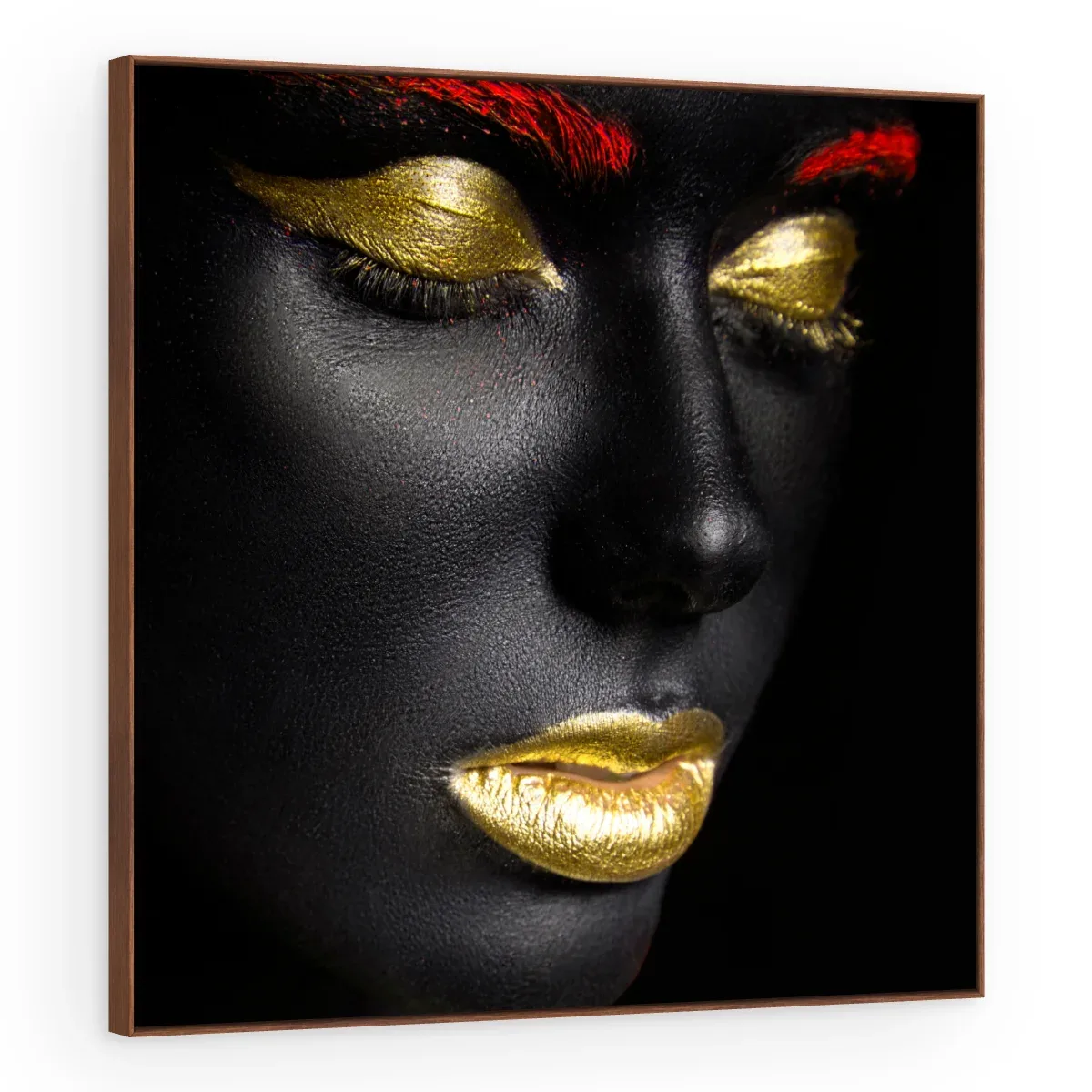 Quadro Decorativo Canvas Olhar Dourado - PE0010
