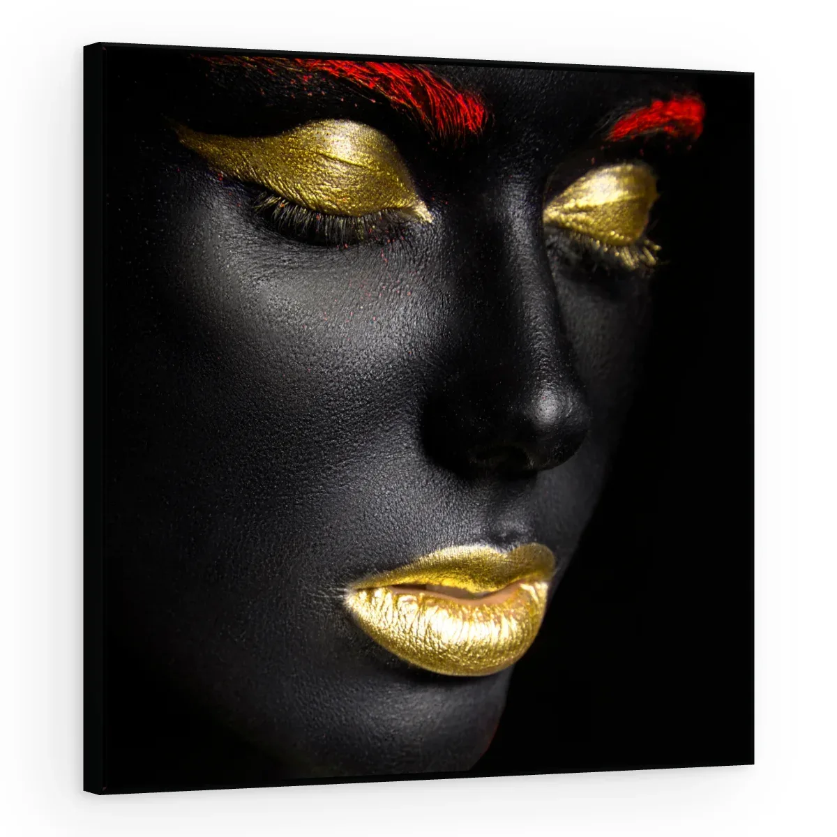 Quadro Decorativo Canvas Olhar Dourado - PE0010