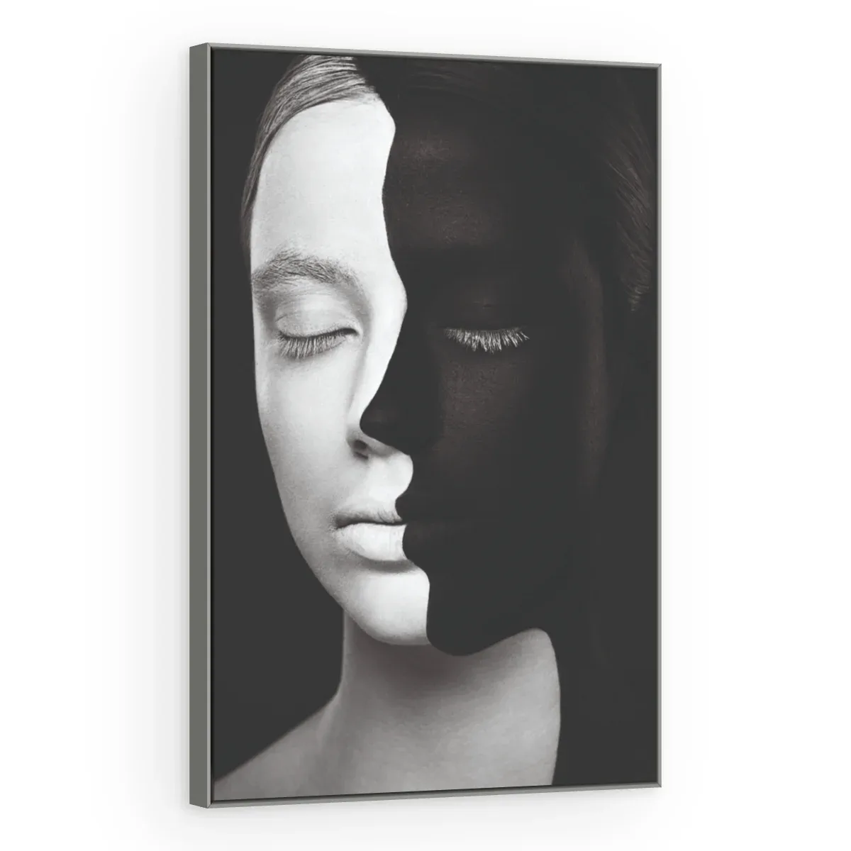Quadro Decorativo Canvas Rosto Bicolor - PE0015