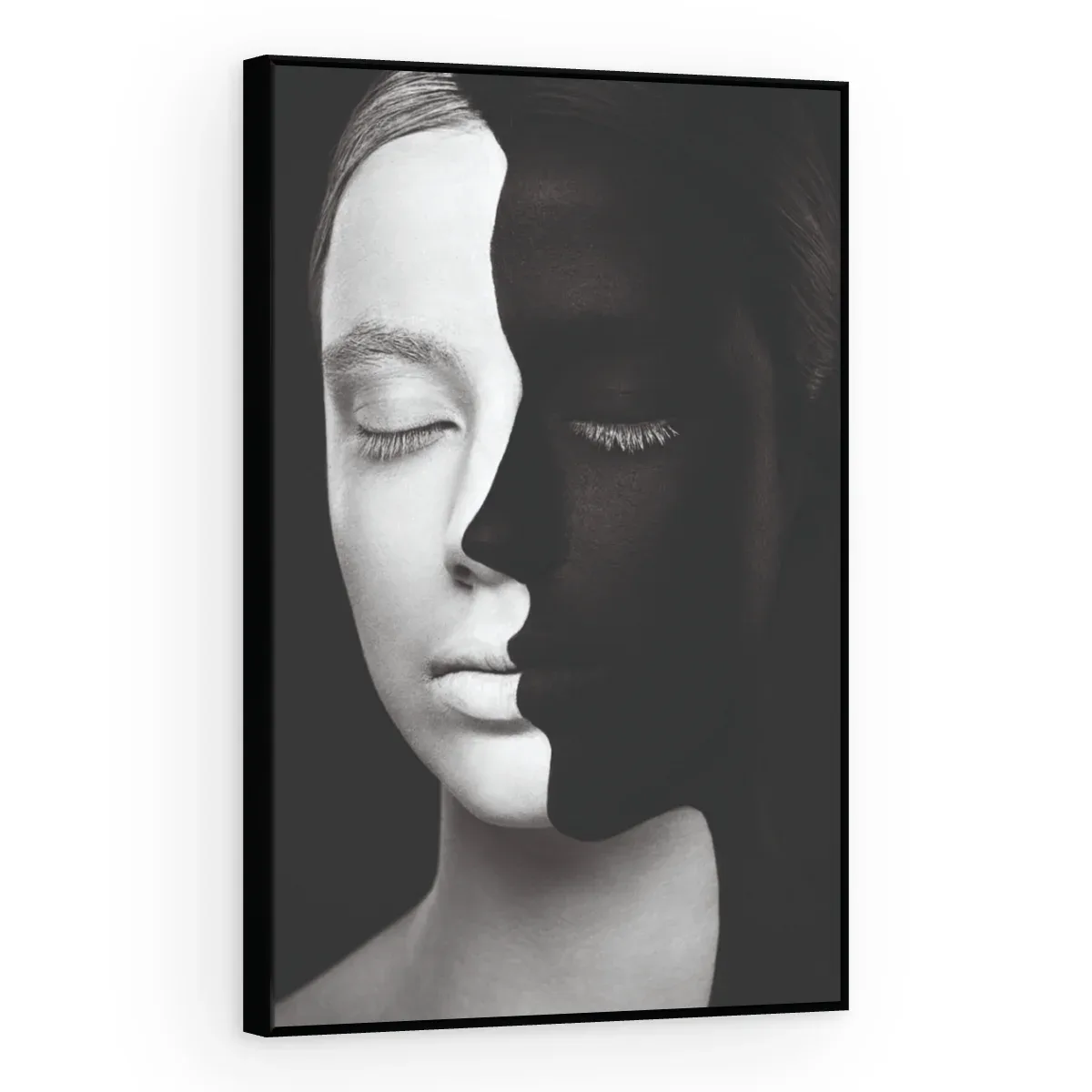 Quadro Decorativo Canvas Rosto Bicolor - PE0015
