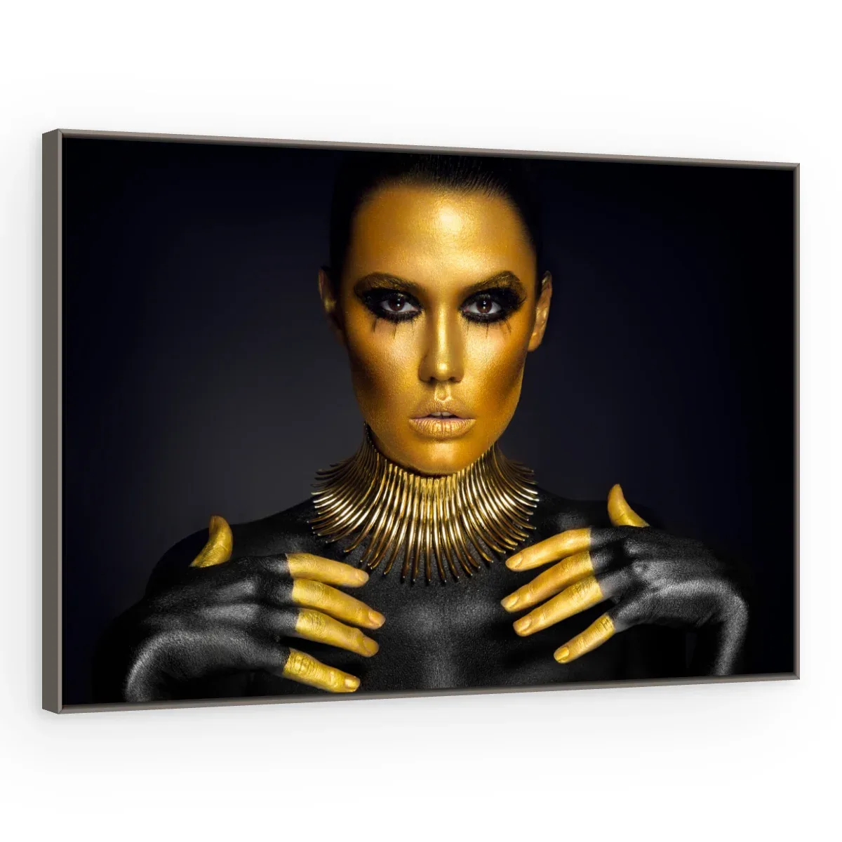 Quadro Decorativo Canvas Rainha Dourada - PE0026