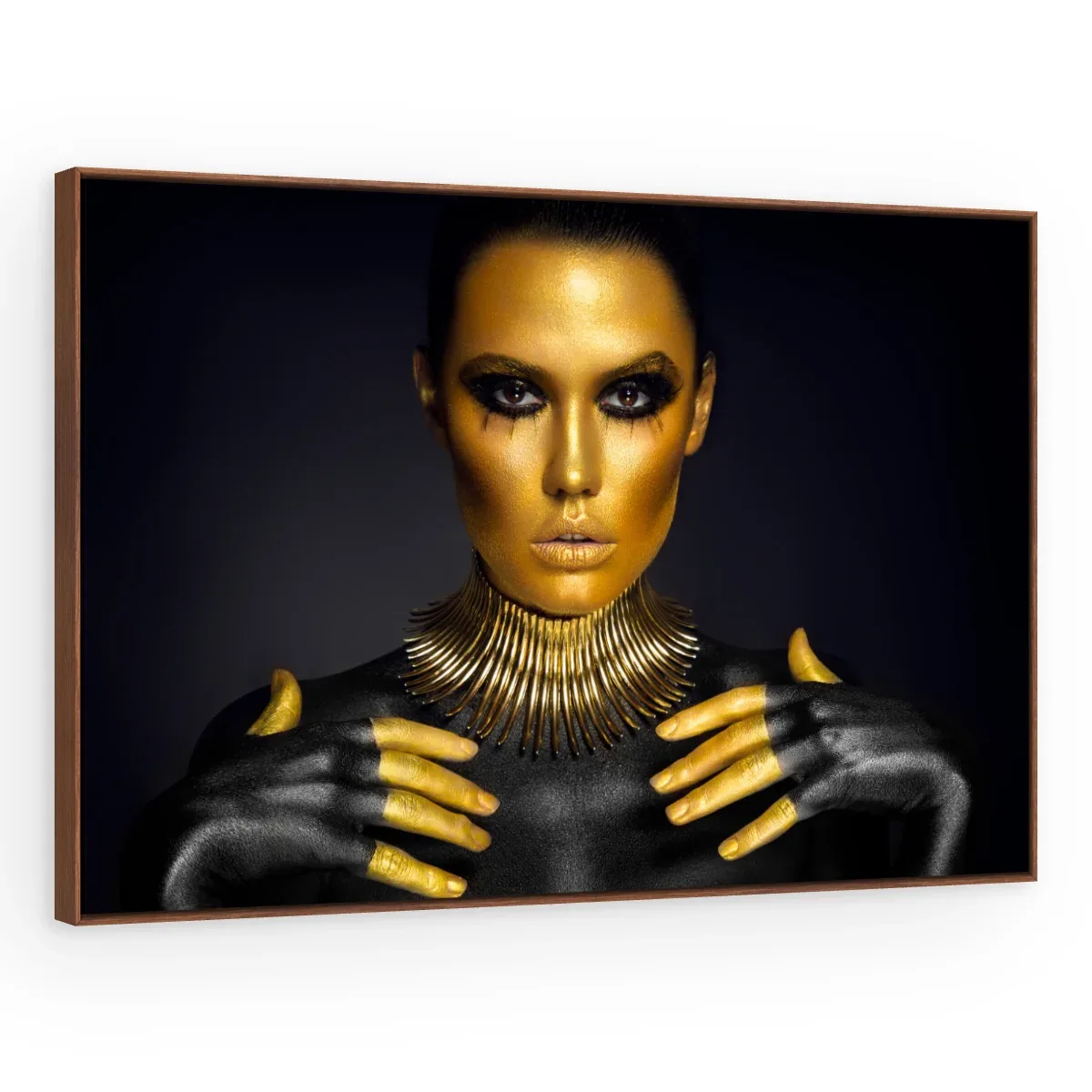 Quadro Decorativo Canvas Rainha Dourada - PE0026