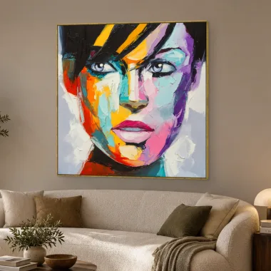Quadro Decorativo Canvas Retrato Vibrante - PE0028