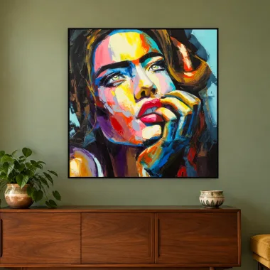 Quadro Decorativo Canvas Retrato Pensativo - PE0029