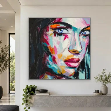 Quadro Decorativo Canvas Olhar Colorido - PE0030