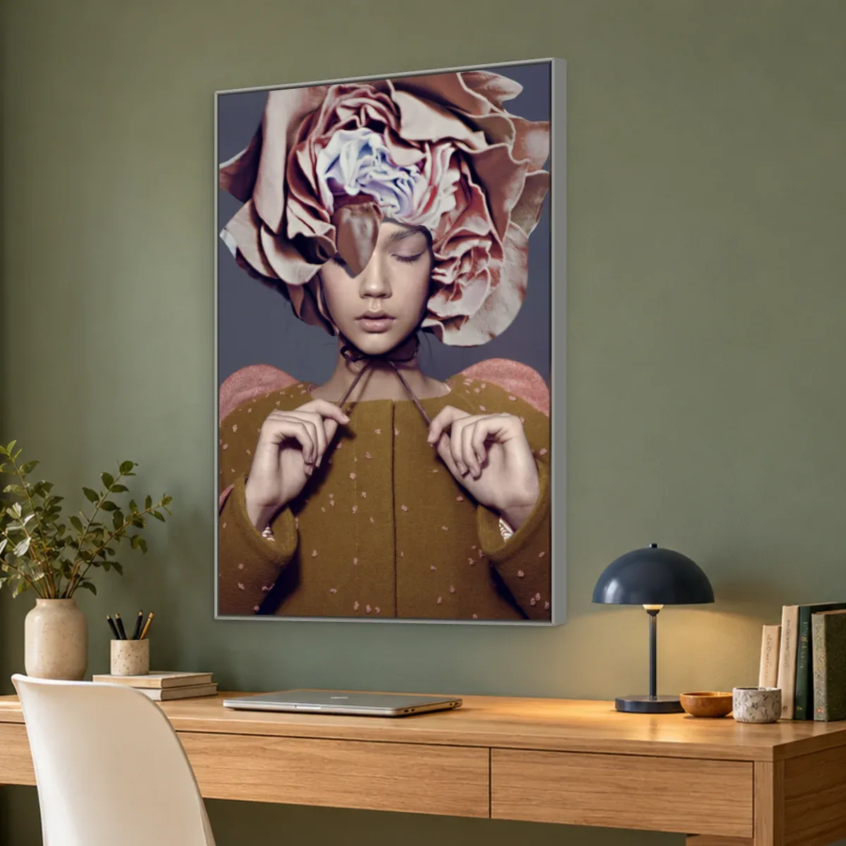 Quadro Decorativo Canvas Rosa Serena - PE0033