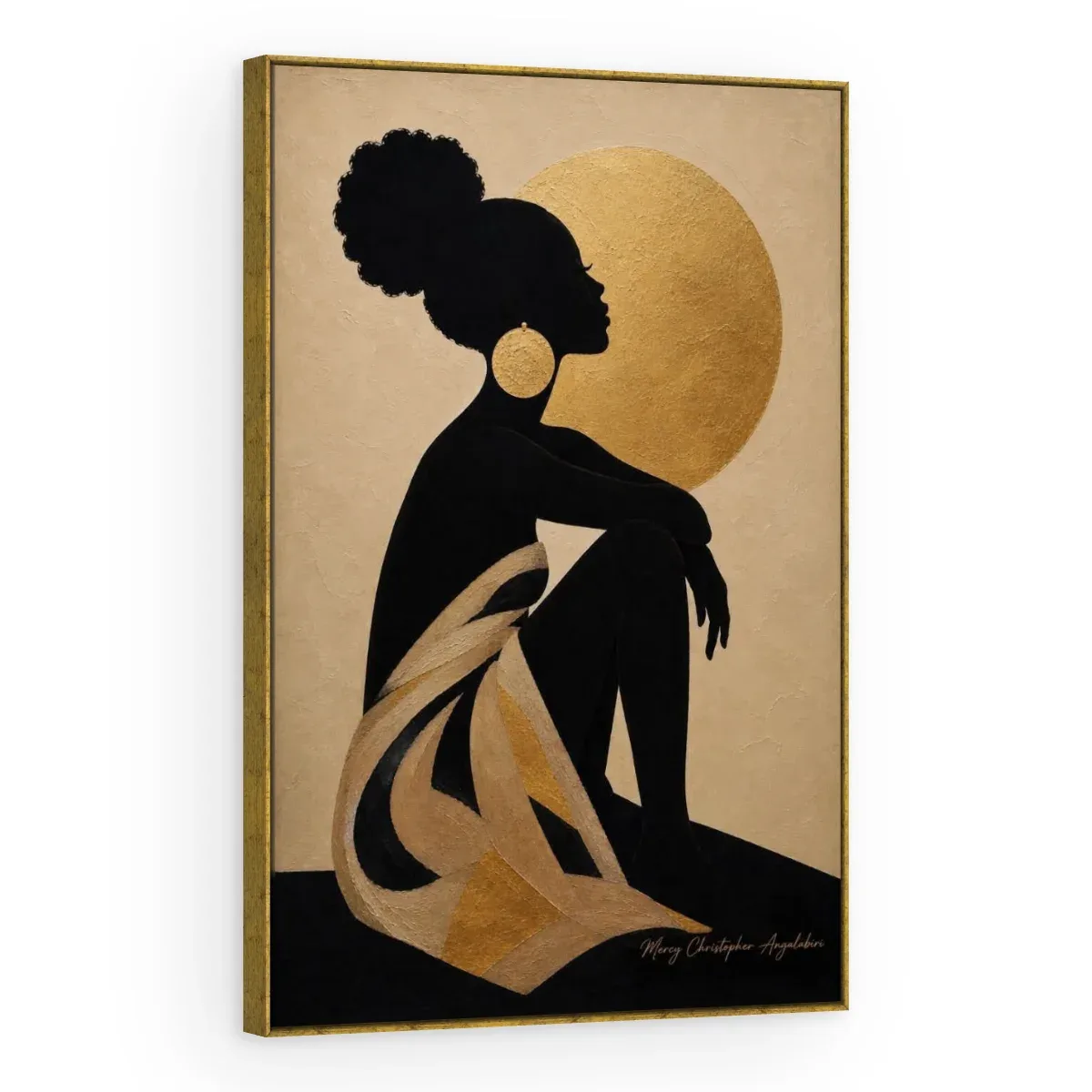 Quadro Decorativo Canvas Silhueta Afro - PE0035