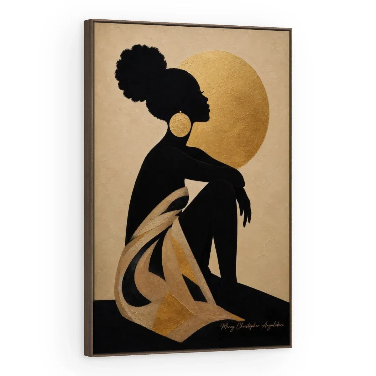 Quadro Decorativo Canvas Silhueta Afro - PE0035