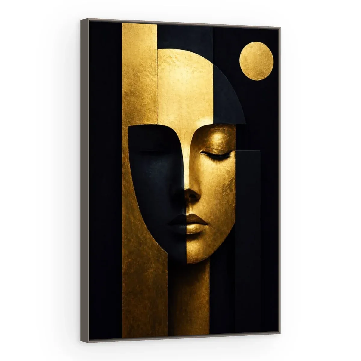 Quadro Decorativo Canvas Máscara Dourada - PE0037