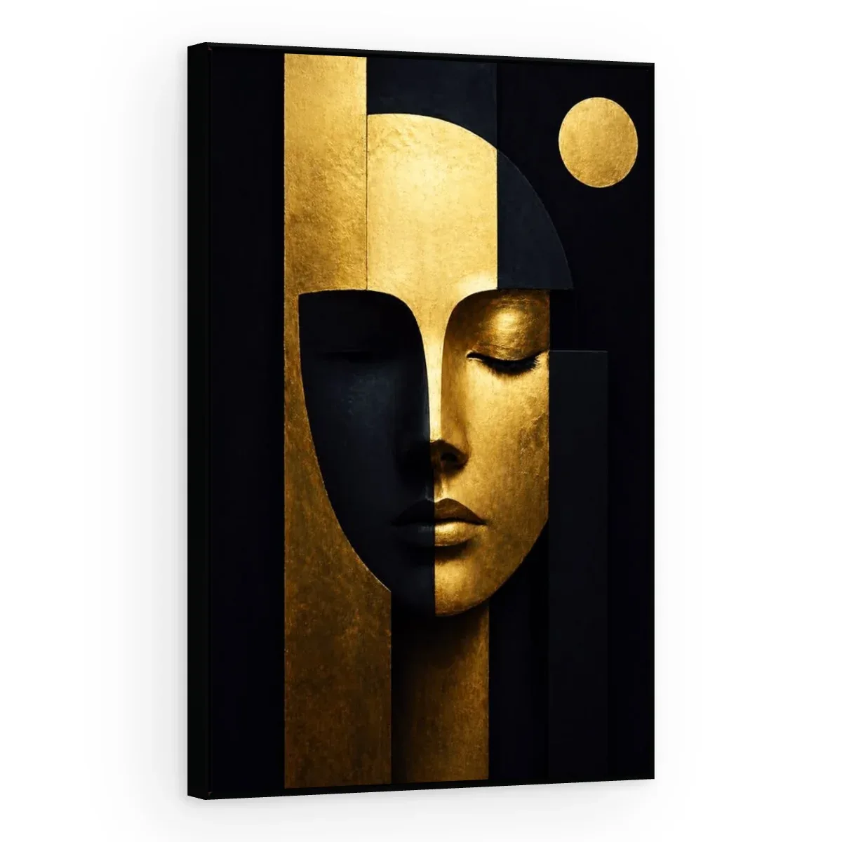 Quadro Decorativo Canvas Máscara Dourada - PE0037