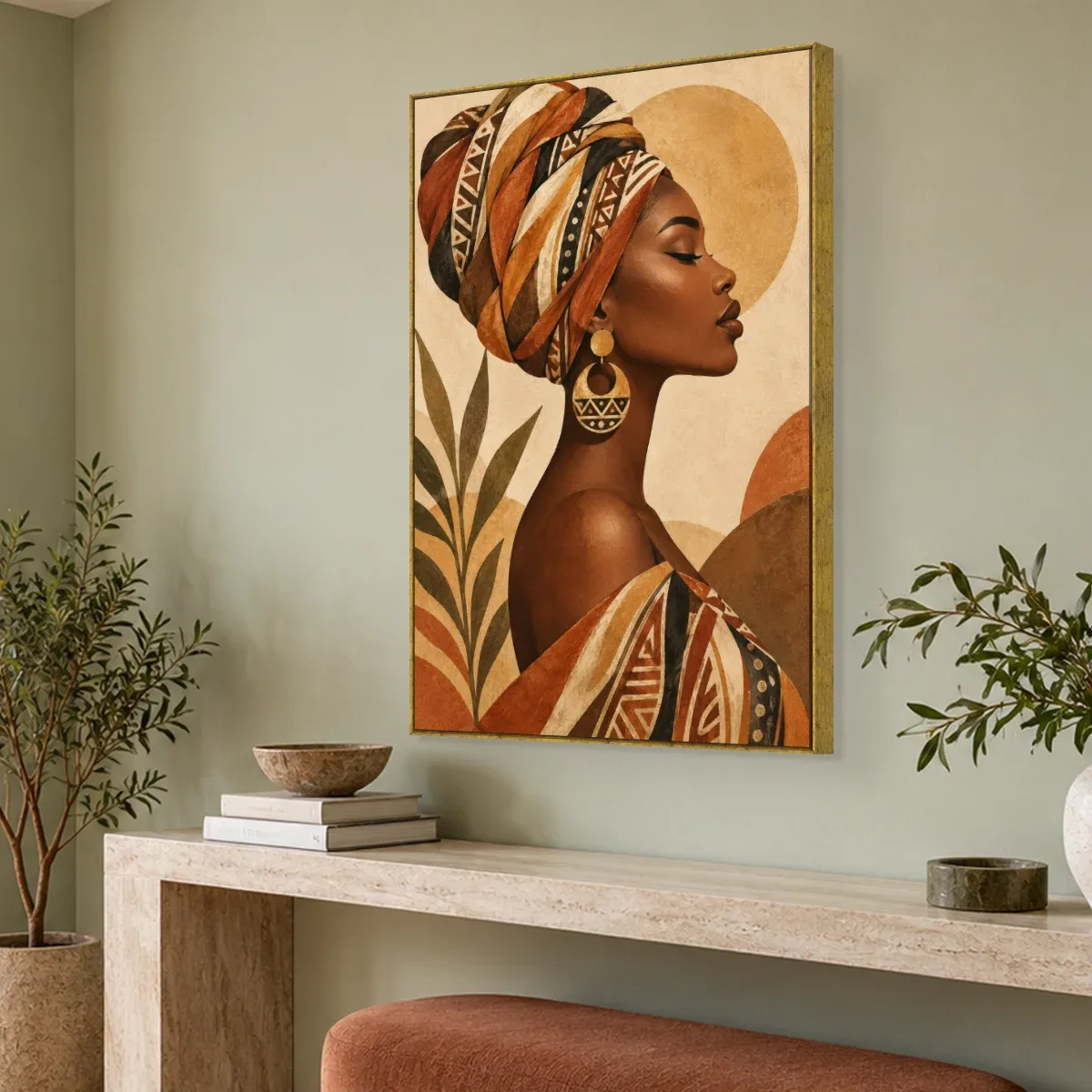 Quadro Decorativo Canvas Turbante Africano - PE0038