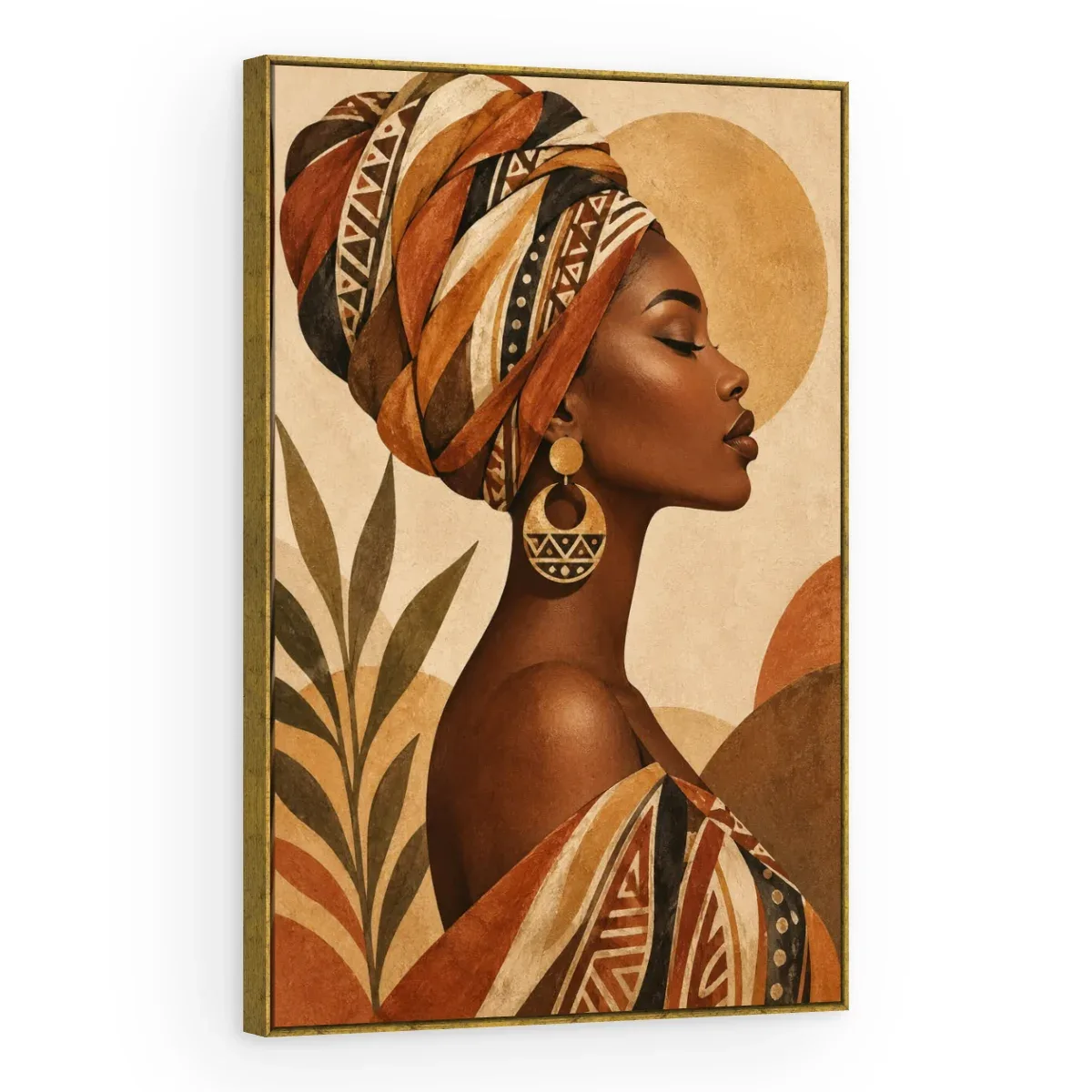 Quadro Decorativo Canvas Turbante Africano - PE0038