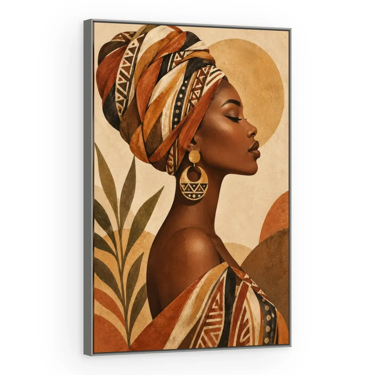 Quadro Decorativo Canvas Turbante Africano - PE0038