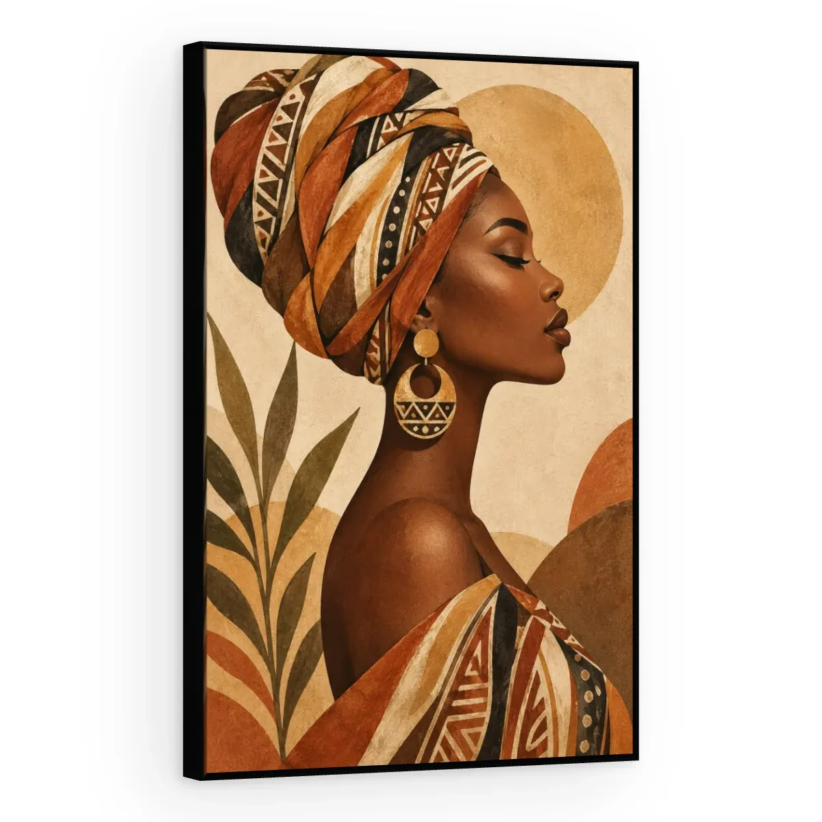 Quadro Decorativo Canvas Turbante Africano - PE0038