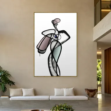 Quadro Decorativo Canvas Mulher Traço - PE0041