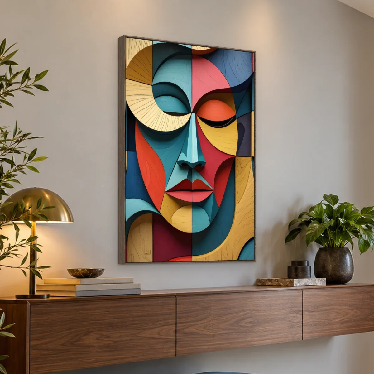 Quadro Decorativo Canvas Face Cubista - PE0045