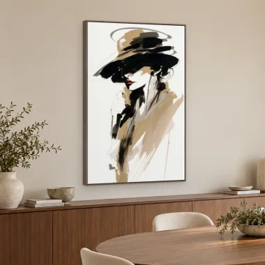 Quadro Decorativo Canvas Dama Minimalista - PI0002