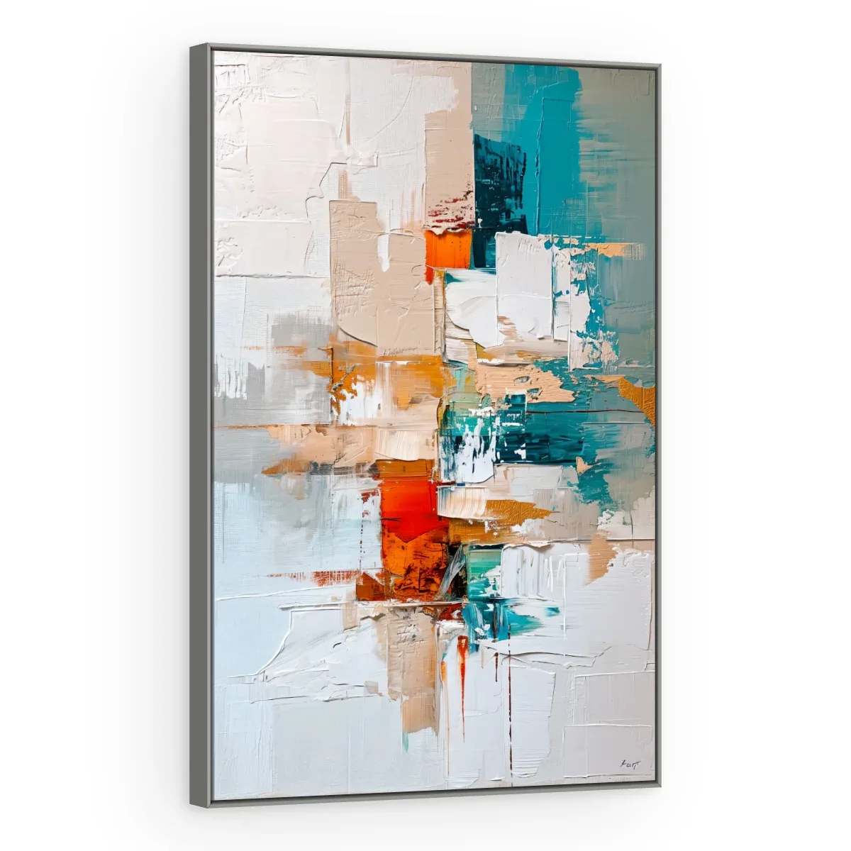 Quadro Decorativo Canvas Abstrato Turquesa - PI0005