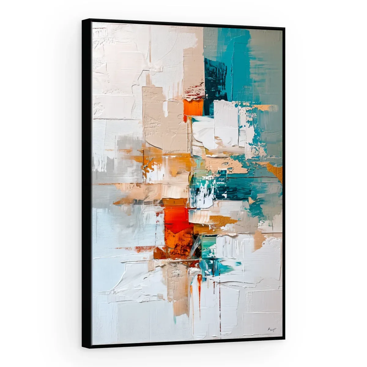Quadro Decorativo Canvas Abstrato Turquesa - PI0005