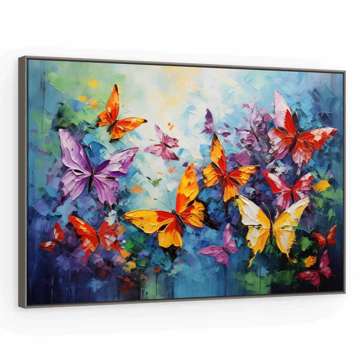Quadro Decorativo Canvas Borboletas Vibrantes - PI0006