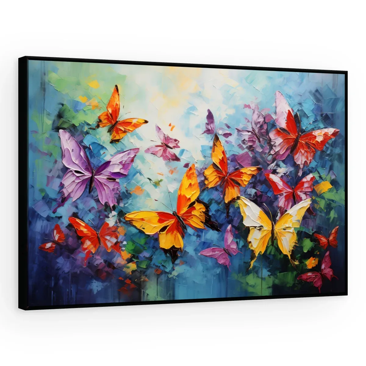 Quadro Decorativo Canvas Borboletas Vibrantes - PI0006