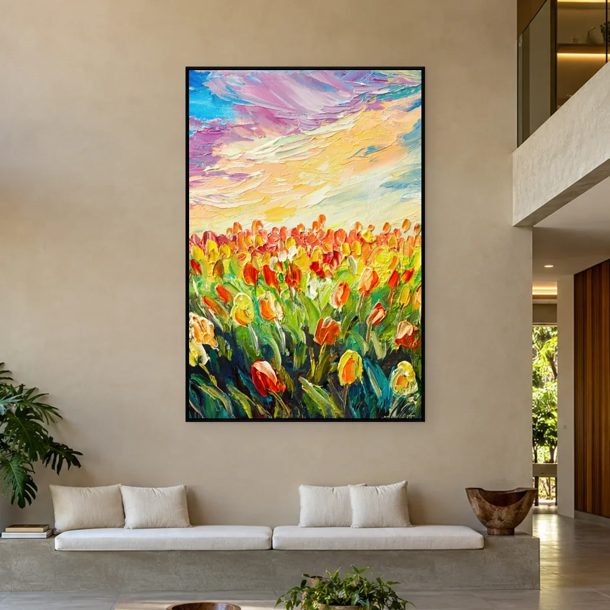Quadro Decorativo Canvas Tulipas Coloridas - PI0007