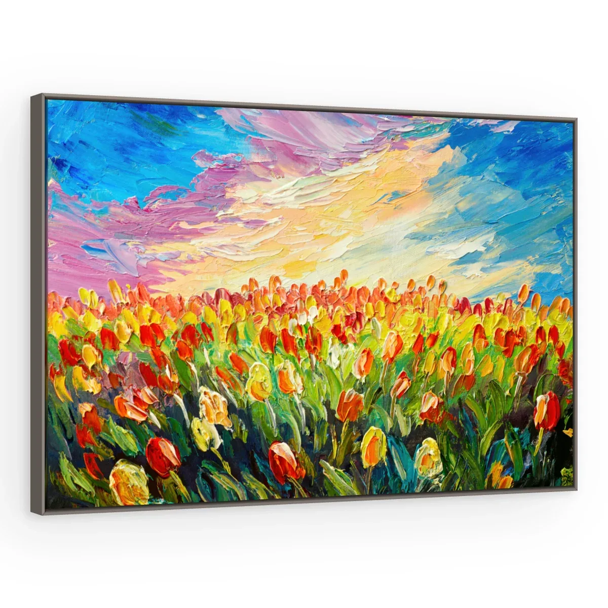 Quadro Decorativo Canvas Tulipas Panorâmicas - PI0009