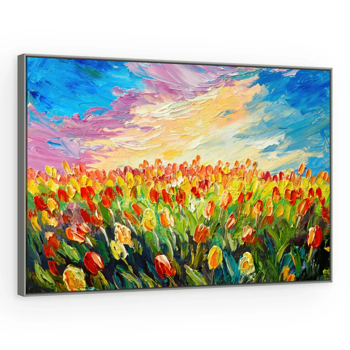 Quadro Decorativo Canvas Tulipas Panorâmicas - PI0009