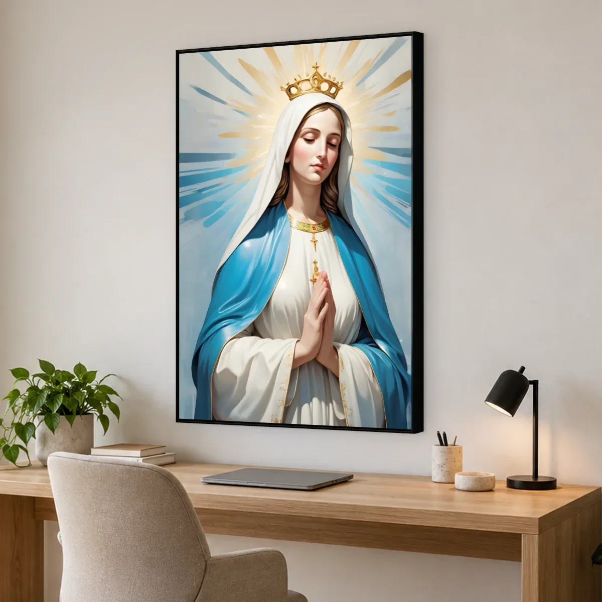 Quadro Decorativo Canvas Virgem Rainha - RE0006