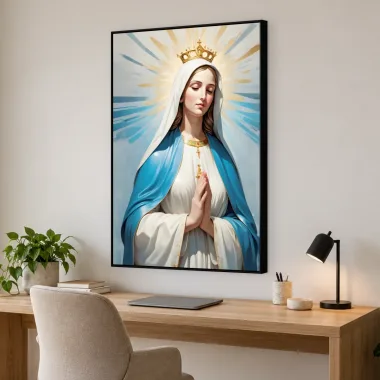Quadro Decorativo Canvas Virgem Rainha - RE0006