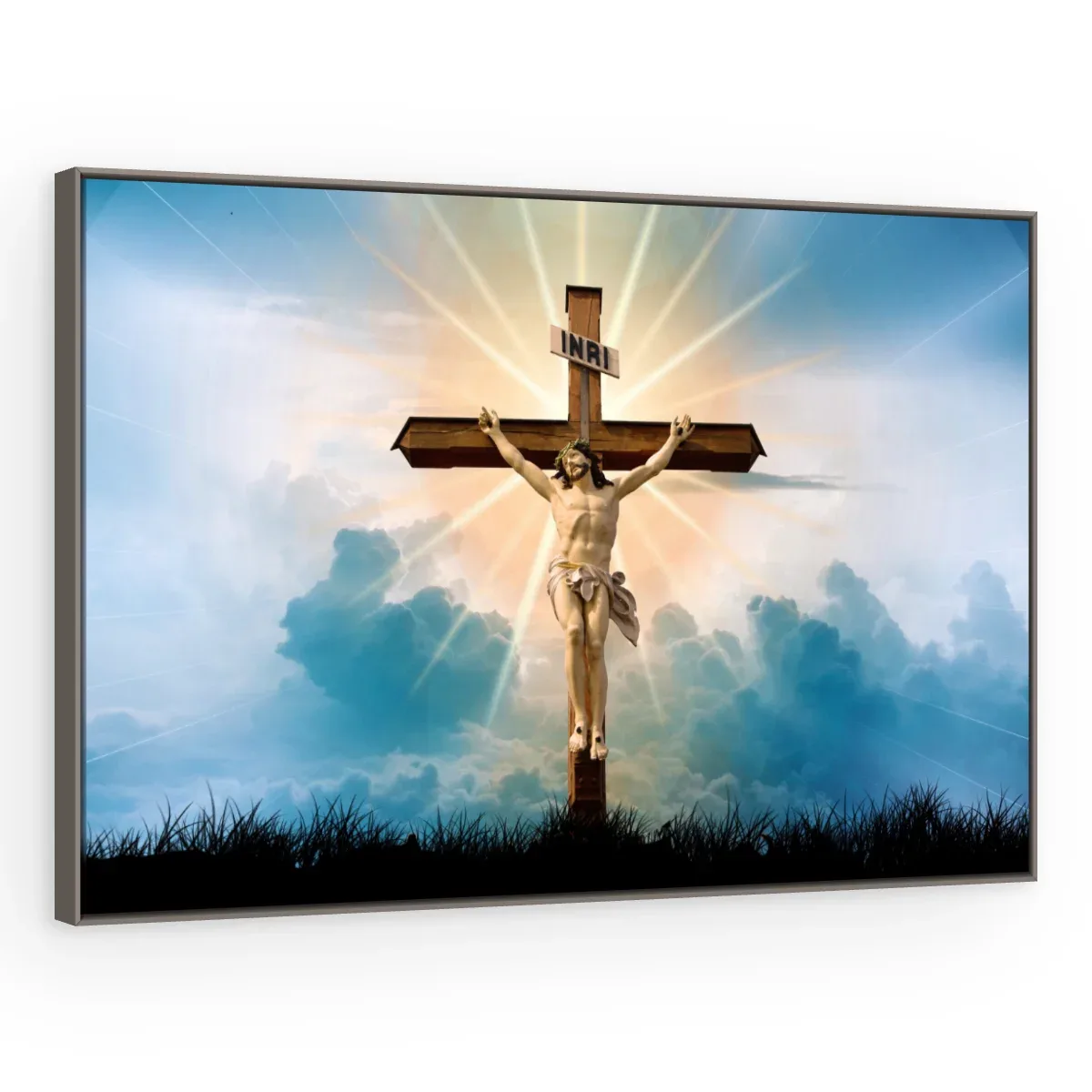 Quadro Decorativo Canvas Crucifixo Radiante - RE0009