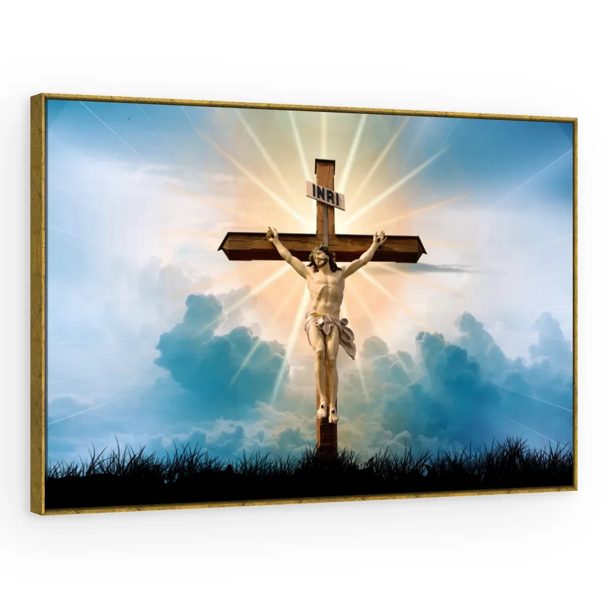 Quadro Decorativo Canvas Crucifixo Radiante - RE0009